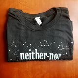 Neither/nor T-Shirt (glow in the dark ink!)